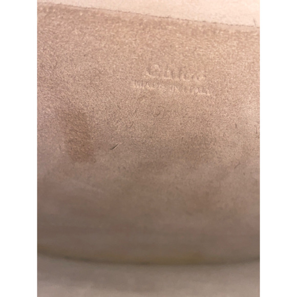 Chloe Nile Medium Bracelet Bag Motty Gray Calf Leather Logo Shoulder Crossbody - Picture 15 of 16